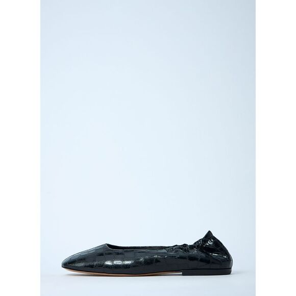 Dries Van Noten Women Croc-Embossed Ballerina Flats - Picture 4 of 7